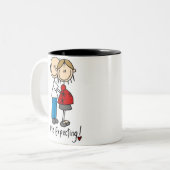 Strichmännchen, das wir erwarten zweifarbige tasse (Vorderseite Links)