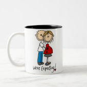 Strichmännchen, das wir erwarten zweifarbige tasse (Links)