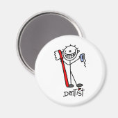 Strichmännchen Dentist Magnet (Vorderseite/Rückseite)