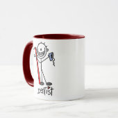 Strichmännchen Dentist Tasse (Vorderseite Links)