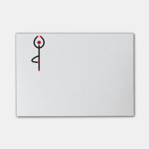 Strichmännchen der Baumyogahaltung Post-it Klebezettel