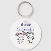 Strichmännchen der besten Freunde Schlüsselanhänger (Vorderseite)