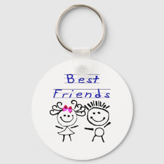Strichmännchen der besten Freunde Schlüsselanhänger