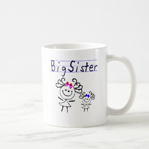 Strichmännchen der großen Schwester Kaffeetasse