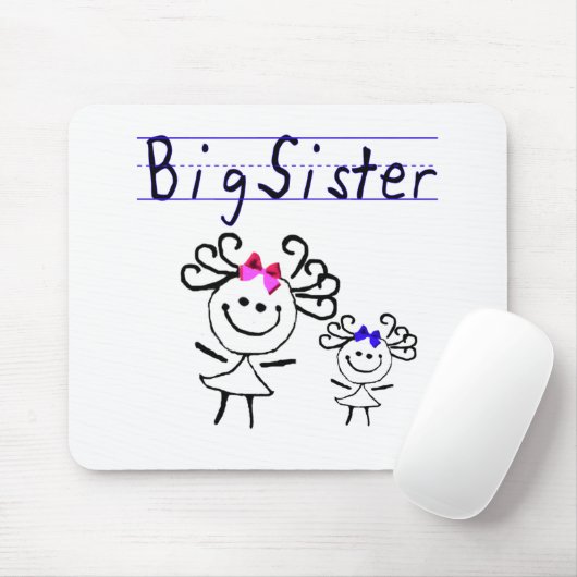Strichmännchen der großen Schwester Mousepad (Mit Mouse)