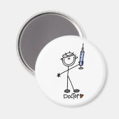 Strichmännchen Doctor Magnet (Vorderseite/Rückseite)