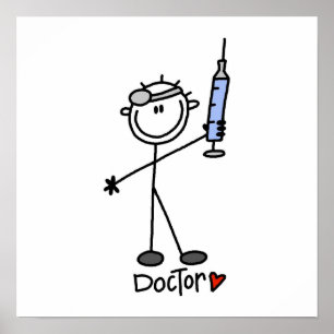 Strichmännchen Doctor Poster