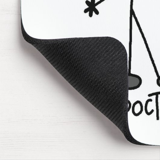 Strichmännchen-Doktor Mousepad (Ecke)