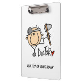 Strichmännchen-Doktor With Reflex Hammer Clipboard Klemmbrett (Links)