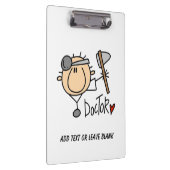 Strichmännchen-Doktor With Reflex Hammer Clipboard Klemmbrett (Rechts)