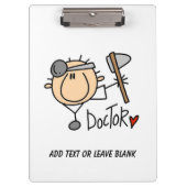 Strichmännchen-Doktor With Reflex Hammer Clipboard Klemmbrett (Vorderseite)