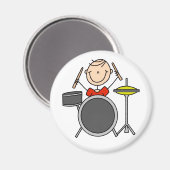 Strichmännchen Drummer Magnet (Vorderseite/Rückseite)