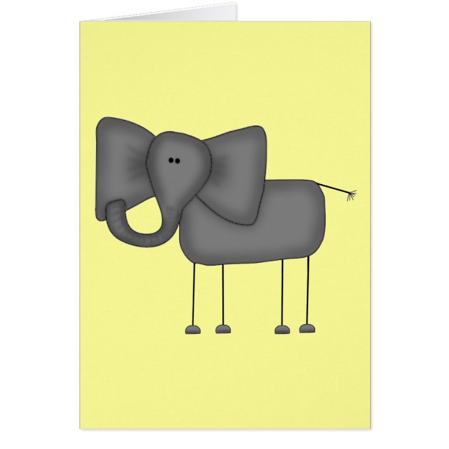 Strichmännchen-Elefant-T-Shirts und Geschenke (Vorne)