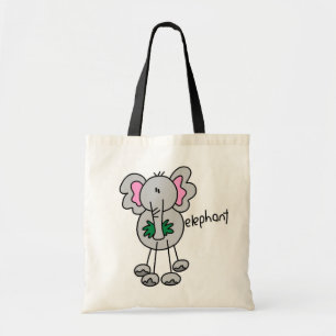 Strichmännchen-Elefant-T-Shirts und Geschenke Tragetasche
