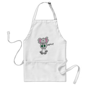 Strichmännchen-Elefanten-T-Shirts und Geschenke Schürze