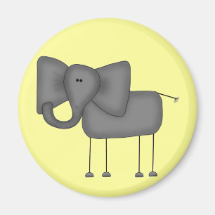 Strichmännchen Elephant Tshirts und Geschenke Magnet