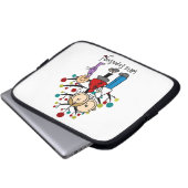 Strichmännchen Expectant Elternmädchen Laptopschutzhülle (Vorne Knopf)