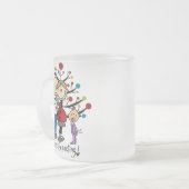 Strichmännchen Expectant Elternmädchen Mattglastasse (Vorderseite Links)