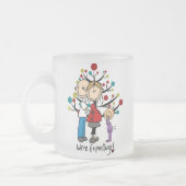 Strichmännchen Expectant Elternmädchen Mattglastasse (Links)