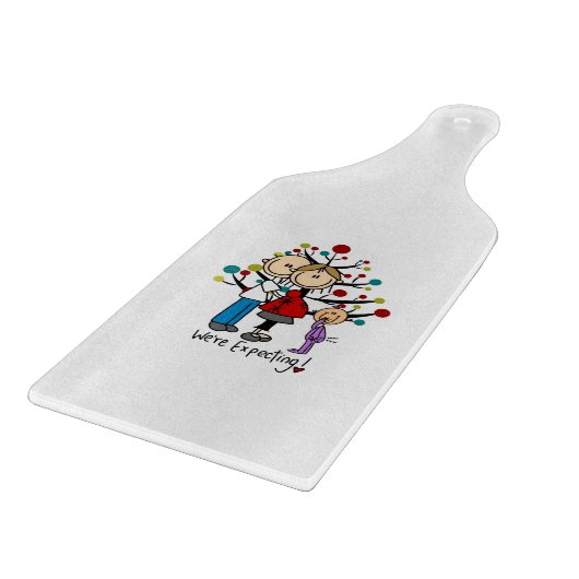 Strichmännchen Expectant Elternmädchen Schneidebrett (Ecke)