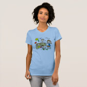 Strichmännchen-Familie Strandspaß T-Shirt (Vorne ganz)