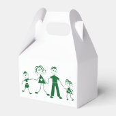 Strichmännchen Family Gefälligkeitsboxen Geschenkschachtel (Vorderseite)