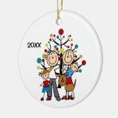 Strichmännchen Family Ornament (Links)