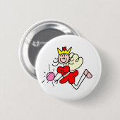 Strichmännchen-feenhafter Kristallball-Knopf Button (Vorne & Hinten)