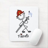 Strichmännchen-Feuerwehrmann Mousepad (Mit Mouse)