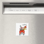 Strichmännchen-Feuerwehrmann zur Rettung Magnet (In Situ (Geschirrspüler))
