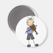 Strichmännchen Fiddle Magnet (Vorderseite/Rückseite)