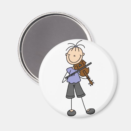 Strichmännchen Fiddle Magnet (Vorderseite/Rückseite)