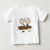 Strichmännchen Fischerdörfer und Geschenke Baby T-shirt (Vorderseite)