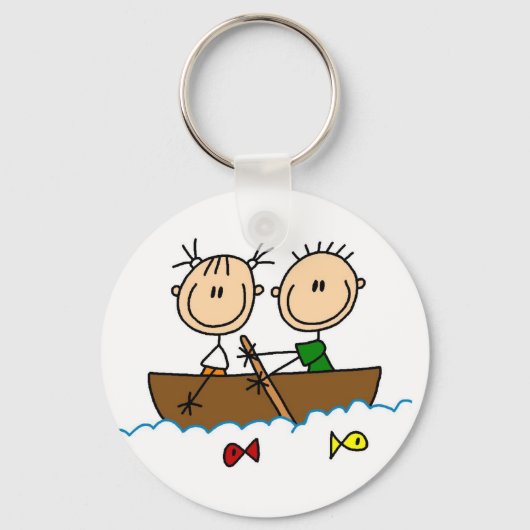 Strichmännchen Fischerdörfer und Geschenke Schlüsselanhänger (Vorderseite)