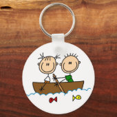 Strichmännchen Fischerdörfer und Geschenke Schlüsselanhänger (Vorderseite)