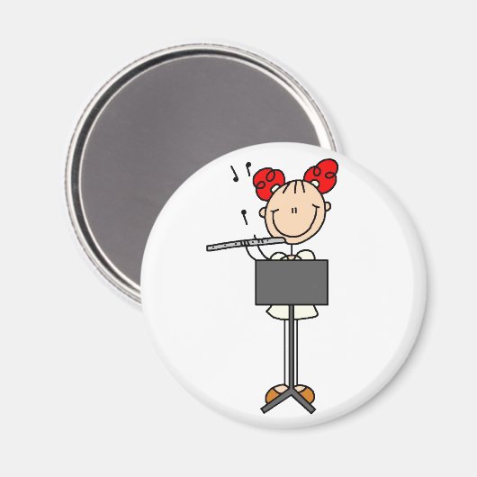 Strichmännchen Flute Magnet (Vorderseite/Rückseite)