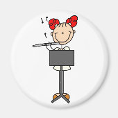 Strichmännchen Flute Magnet (Vorne)