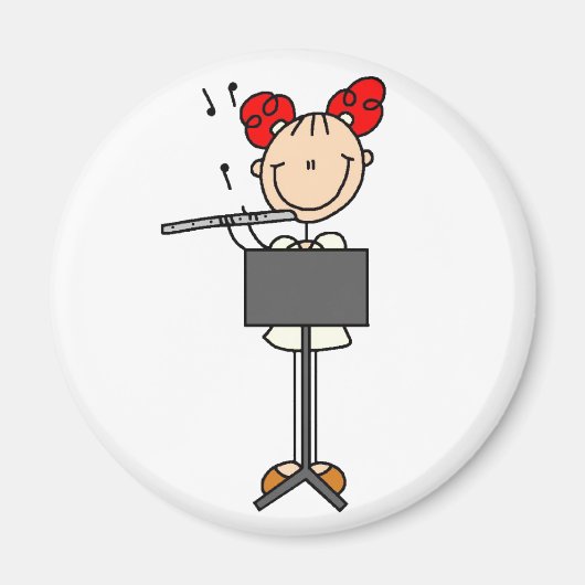 Strichmännchen Flute Magnet (Vorne)