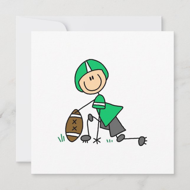 Strichmännchen Football Green (Vorderseite)