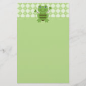 Strichmännchen Frog mit Raute Hintergrund Briefpapier (Vorderseite)