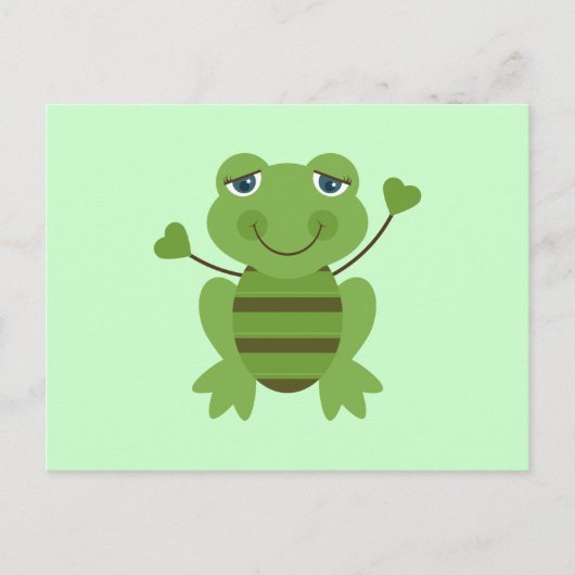 Strichmännchen Frog Postkarte (Vorderseite)