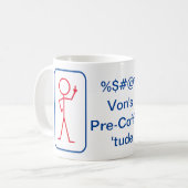 Strichmännchen Funny Kaffeetasse (Vorderseite Links)