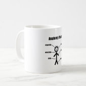 Strichmännchen Funny Stickman Anatomie Chart Kaffeetasse (Vorderseite Links)