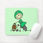 Strichmännchen-Fußball-Grün Mousepad (Mit Mouse)
