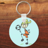Strichmännchen Fußball - Tshirts und Geschenke Schlüsselanhänger (Vorderseite)