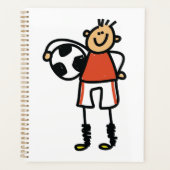 Strichmännchen-Fußballspieler Planer (Vorderseite)