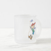 Strichmännchen-Gebirgskletternt-shirts und Mattglastasse (VorderseiteRechts)