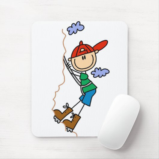Strichmännchen-Gebirgskletternt-shirts und Mousepad (Mit Mouse)