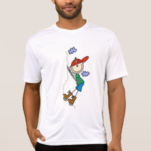 Strichmännchen-Gebirgskletternt-shirts und T-Shirt