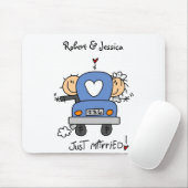Strichmännchen gerade verheiratet mousepad (Mit Mouse)